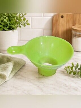 Bright Lime Green Plastic Canning Funnel | Wide-Mouth 🍋
